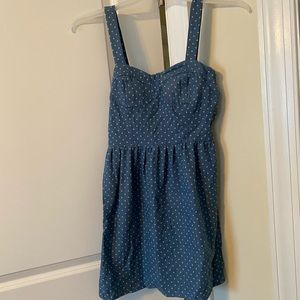Denim polka dot dress. Size extra small.